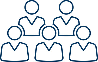 People group icon set. Team of worker. User profile symbol. Group of people or group of users. Persons symbol. Population icon. Increase social development, global demography. Vector illustration.