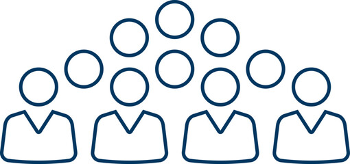 People group icon set. Team of worker. User profile symbol. Group of people or group of users. Persons symbol. Population icon. Increase social development, global demography. Vector illustration.