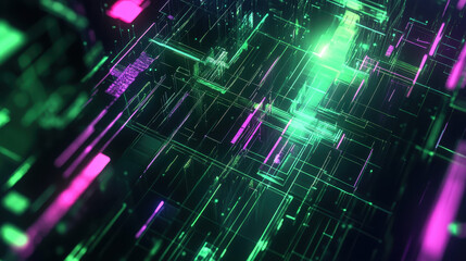 Obraz premium Neon Circuits