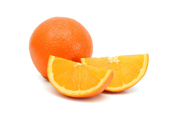 Nice fresh orange isolated on a white background