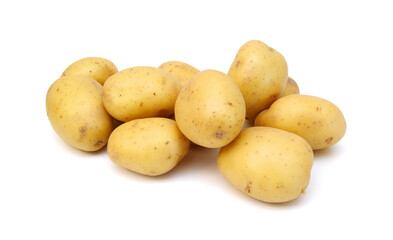 New potato isolated on white background close up