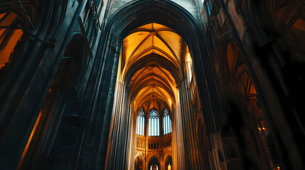 Majestic gothic architecture of st. vitus cathedral at prague stunning evening view travel photography. Gothic Elegance. Illustration