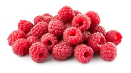 Juicy Raspberries: A Close-Up of Fresh, Red Berries