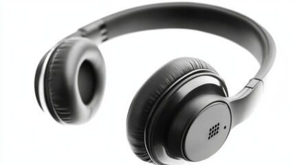 Sleek Black Headphones: Immersive Audio Experience