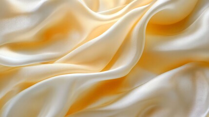 Obraz premium Soft Satin Fabric Texture in Warm Yellow Tones for Elegant Designs