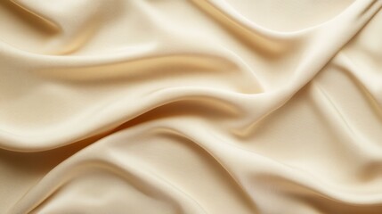 Naklejka premium Soft Cream Satin Fabric Texture for Elegant Background Designs