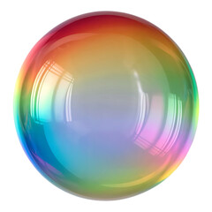 Obraz premium Iridescent Soap Bubble with Rainbow Reflections