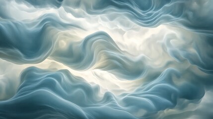 Obraz premium Soft Waves of Abstract Clouds in Gentle Pastel Tones