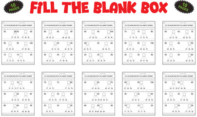Printable missing number worksheets for practice in classroom