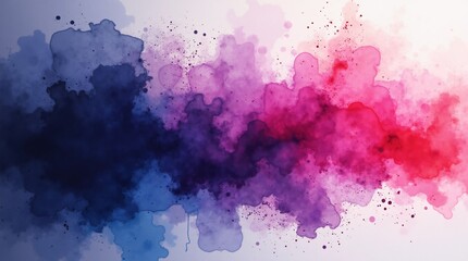 Blue, purple and magenta abstract watercolor paint background. 