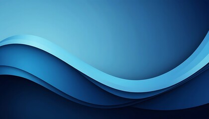 Serene Blue Waves: Abstract Layered Design