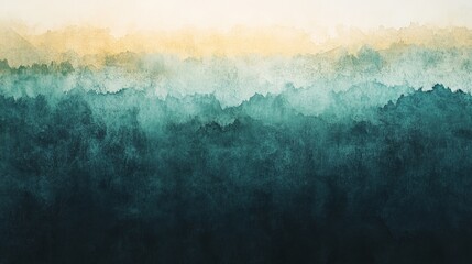 Obraz premium Abstract Watercolor Landscape with Soft Blue and Gold Tones