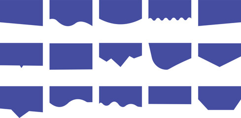 Divider Shape Set for Website Top Or Bottom Section. Separator For Poster, App. Waves, Curve Line, Drops, Abstract Form. Design Element Collection for Web Page. Vector Illustration.
