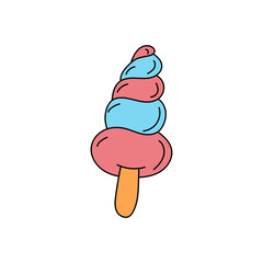 Kawaii Summer Clipart: Doodle Summer Clipart: Colorful Cartoon Doodles of Summer 