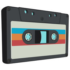Cute retro cassette vektor illustration, work of hand drawn