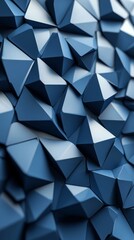 Fototapeta premium Abstract 3D polygonal architecture with futuristic geometric shapes and vibrant colors. 3D background with triangular surfaces in an innovative vision.