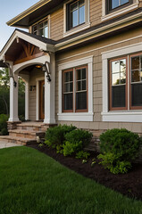 Craftsman Style Home Exterior: Stunning Curb Appeal with Landscaping