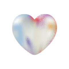 Vibrant Textured Heart PNG – Abstract Colorful Gradient Love Symbol on Transparent Background