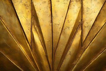 Abstract Golden Texture Sunburst Design Metallic Gold Art Deco Style Background