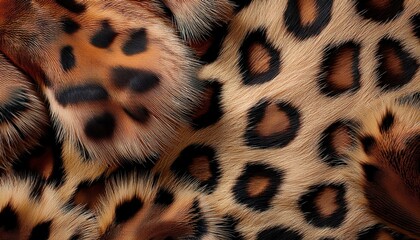 background of faux leopard print fur texture
