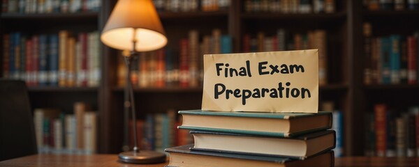 Books with exam note for blog, website, presentation, education articles