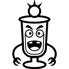  pH Meter Laboratory Research Vector | Clipart, Line Art & Cartoon Illustration, pH meter lab research vector illustration in clipart, cartoon, and line art styles on a white background.