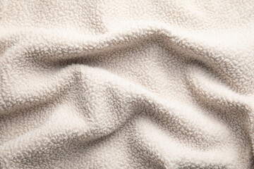 White soft wool background. Natural wool