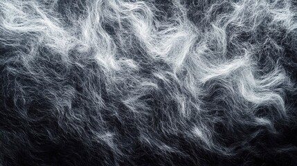 Obraz premium Close-up of Abstract Texture with White and Black Hair-like Patterns