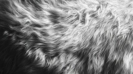 Fototapeta premium Soft and Fluffy Textured Fur Background in Monochrome Shades