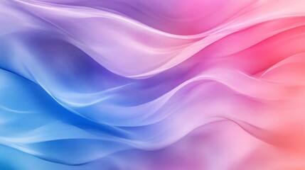 Fototapeta premium Soft Flowing Colors with Gradient Waves in Pink and Blue Tones