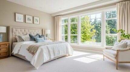 Bright and Cozy Bedroom with Natural Light and Modern Decor