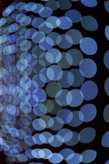 Evening blue lights boche, black background