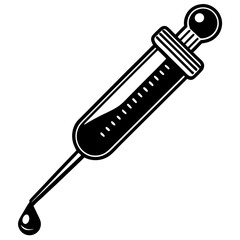 Serological Pipette Vector Illustration – Lab Research Clipart, Line Art & Cartoon Design, Serological pipette vector for lab research – includes clipart, line art, and cartoon designs.