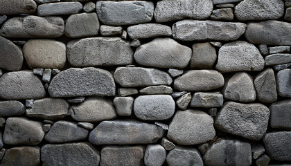 Fototapeta premium closeup of gray porous stone textured wall stone heritage