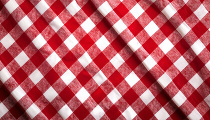 red white chequered tablecloth texture history