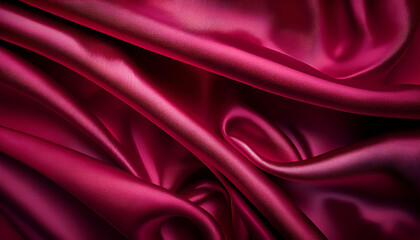 Obraz premium a crimson silk material history with smooths and folds