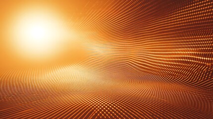 Abstract Orange Grid Wave Light Pattern Design
