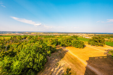 Colonnade on Homole hill (Rajstne) near Valtice castle in South Moravia near border with austria