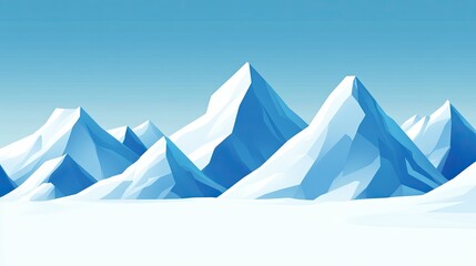 Majestic Blue Mountains Under a Clear Sky