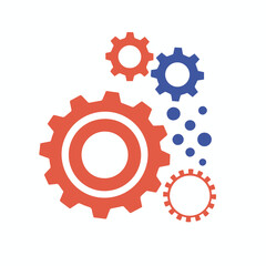 cogs logo design gear, icon