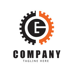 cogs logo design gear, icon