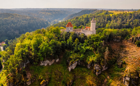 Medieval gothic Kokorin Castle is a castle located near Melnik, Czech Republic. Kokorinsko protected landscape area