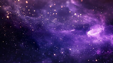 Naklejka premium Violet Starlit Night Sky