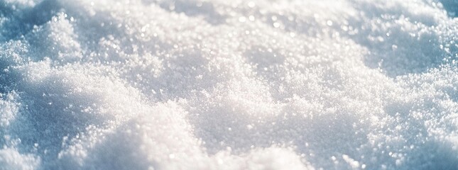 Fototapeta premium Winter Wonderland: Close-up of Pristine Snow