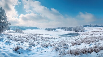 Snowy Winter Landscape Panorama