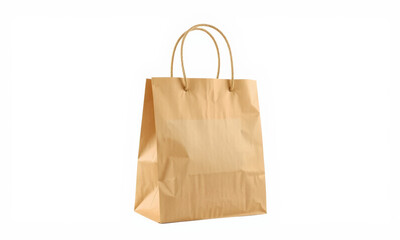 Kraft paper shopping bag with handles, ideal for retail use and eco friendly packaging. Perfect for showcasing products in stylish way