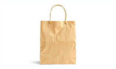 kraft paper shopping bag with twisted handle, perfect for eco friendly shopping. Ideal for retail or personal use, showcasing sustainability and style