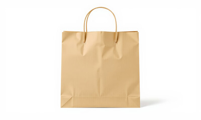 kraft paper shopping bag with handles, perfect for eco friendly shopping. This versatile bag is ideal for retail, gifts, or personal use, showcasing simple and natural design