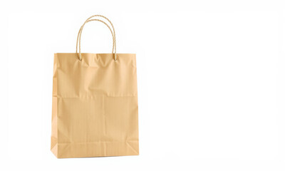 Kraft paper shopping bag with twisted handles, ideal for retail use and eco friendly packaging solutions. Perfect for showcasing products with natural look