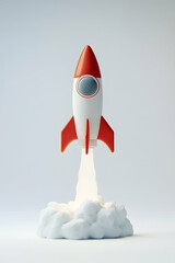 Success concept represented on a white background, emphasizing innovation and growth  -